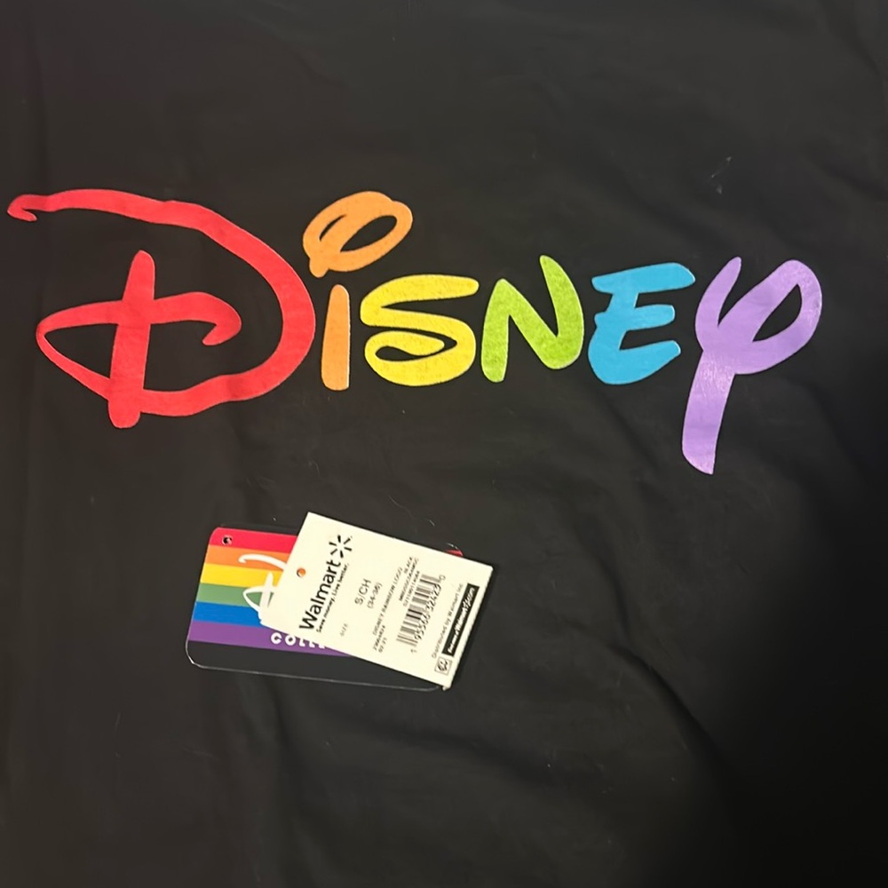 Disney Black T-Shirt with Rainbow Logo - Picture 3 of 3